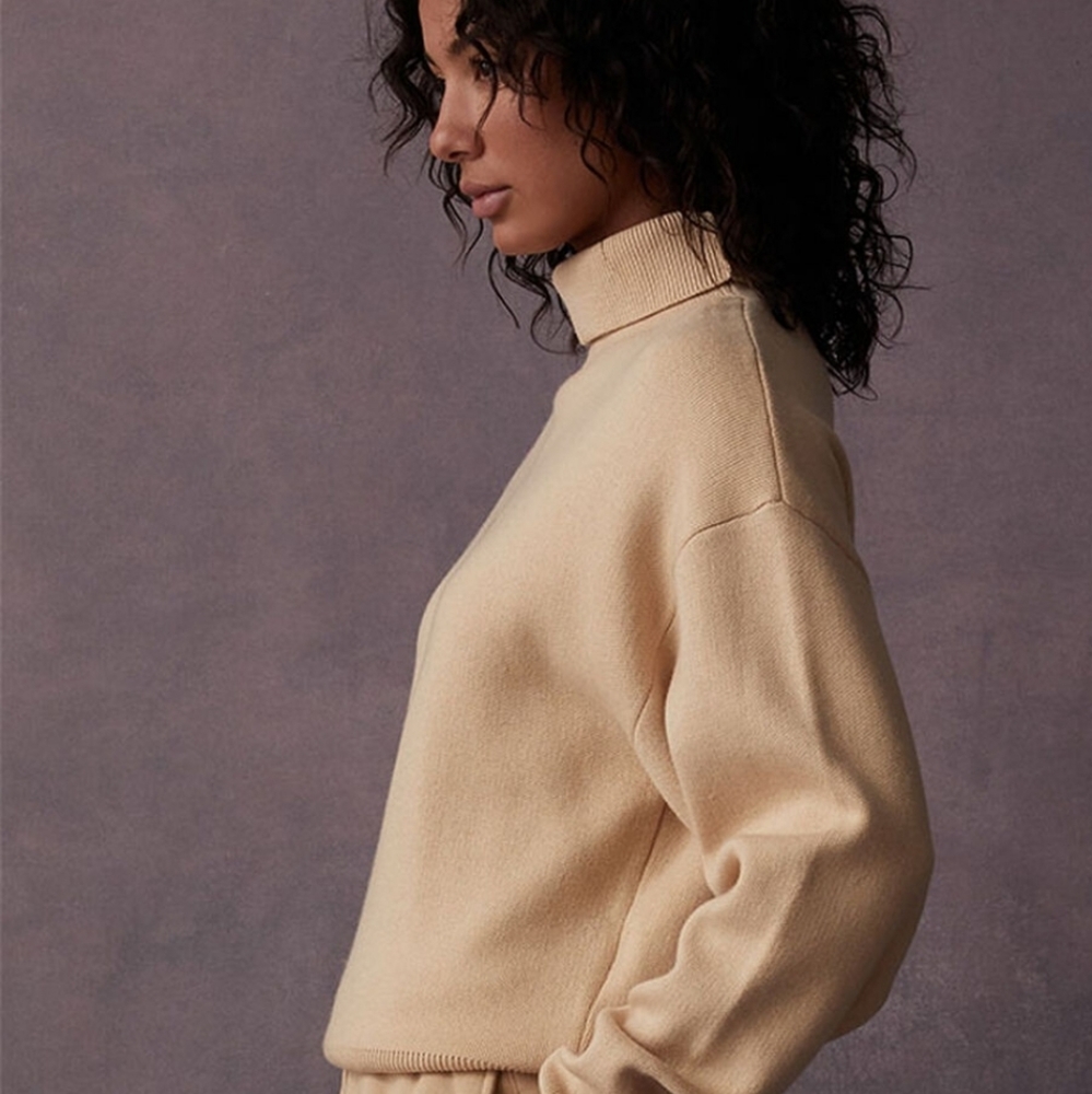 Essentials Fear Of God Women's Sand Turtleneck Sweater